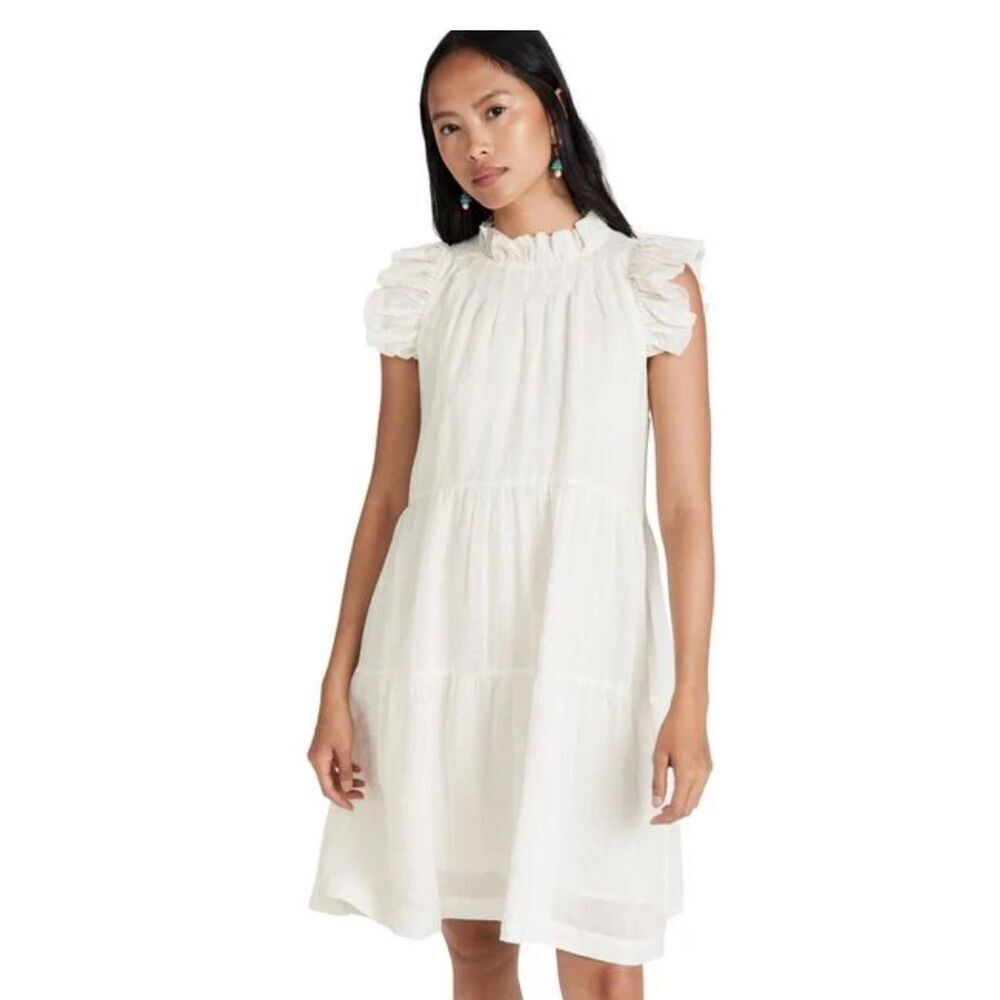 Sea Jasper Border Long Sleeve Cotton Tunic Dress NWT Size 0